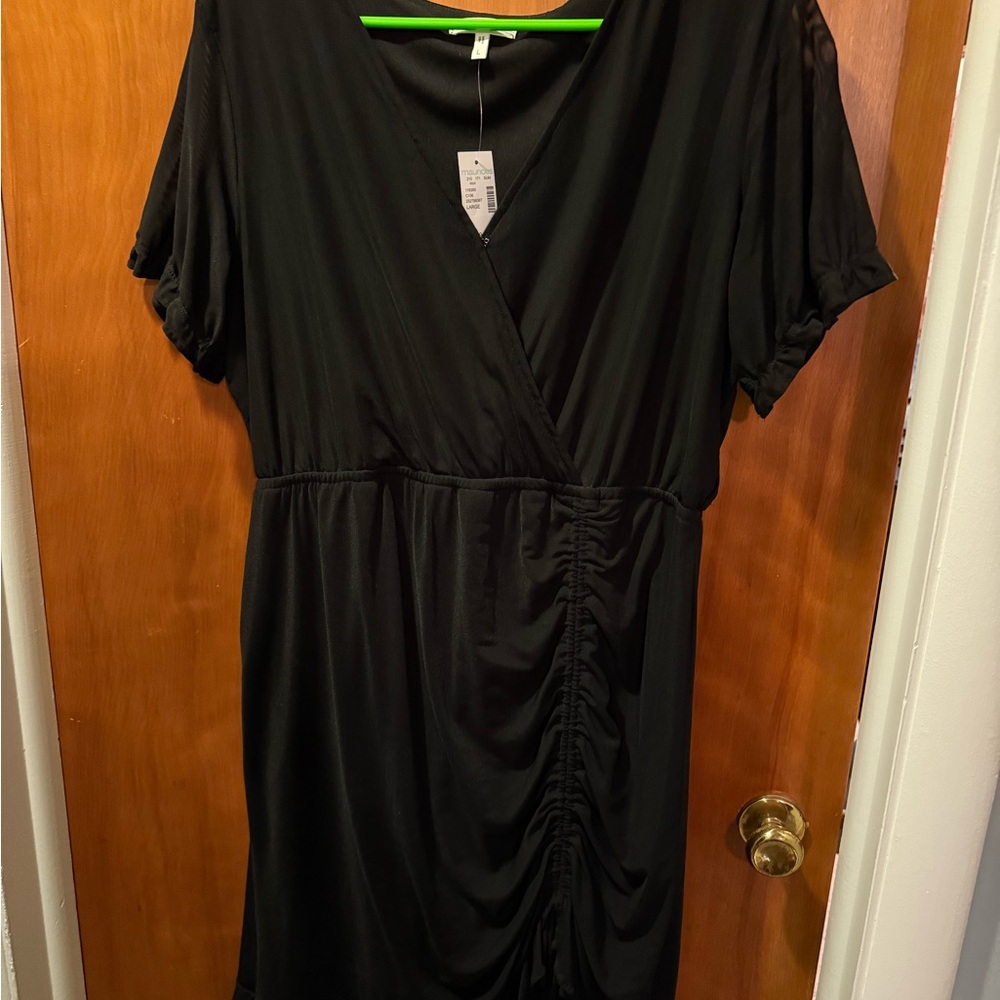 Elegant Black Wrap Dress